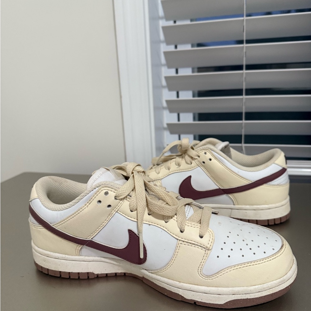 Nike Athletic Shoes in Cream and Maroon
